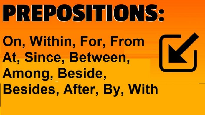 Prepositions Examples