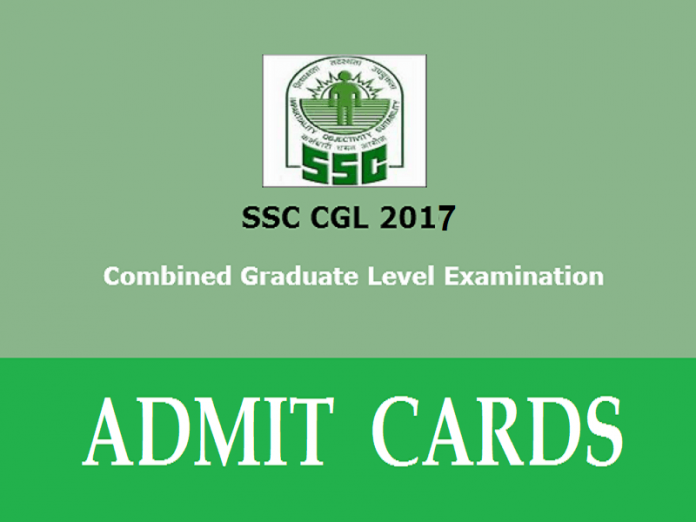 SSC CGL 2017 Admit cards