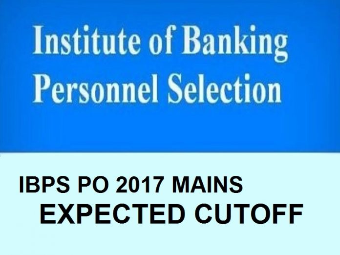 IBPS PO 2017 expected cutoff